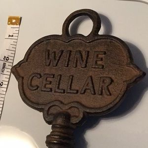 Wrought iron wine cellar “key”, 12” length